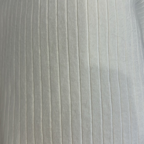 SweatyRocks mock neck ribbed long sleeve tee size S, white - Picture 3 of 4